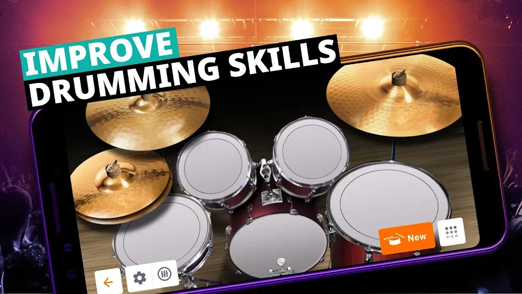 Drum Kit Music Games Simulator  [МОД Много монет] Screenshot 3