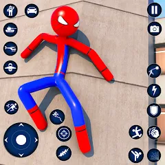 Взлом Spider Game-Stickman Rope Hero  [МОД Много денег] - последняя версия apk на Андроид