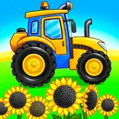 Скачать взломанную Tractor, car: kids farm games  [МОД Много денег] - стабильная версия apk на Андроид