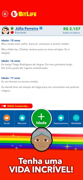 BitLife BR - Simulação de vida (БитЛайф БР)  [МОД Много денег] Screenshot 4