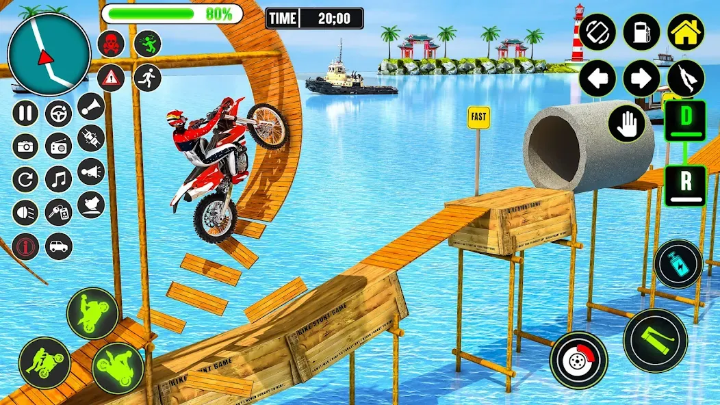 GT Bike Racing Game Moto Stunt (ДжиТи Байк Рейсинг Гейм Мото Стант)  [МОД Бесконечные монеты] Screenshot 2