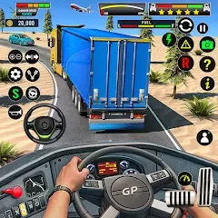 Взломанная Truck Driving Euro Truck Game  [МОД Бесконечные деньги] - полная версия apk на Андроид