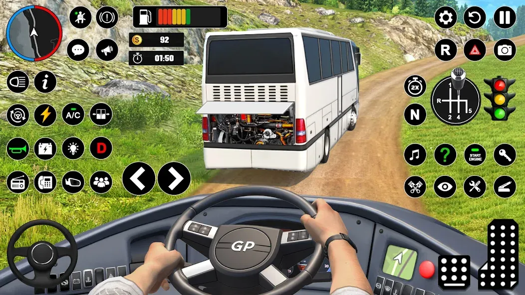 Offroad Bus Simulator Bus Game (Оффроуд Автобус Симулятор Игра)  [МОД Unlocked] Screenshot 3