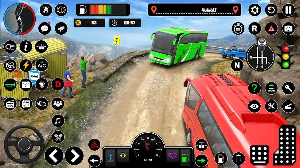 Offroad Bus Simulator Bus Game (Оффроуд Автобус Симулятор Игра)  [МОД Unlocked] Screenshot 4