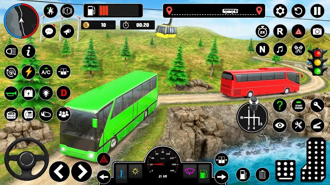 Offroad Bus Simulator Bus Game (Оффроуд Автобус Симулятор Игра)  [МОД Unlocked] Screenshot 5