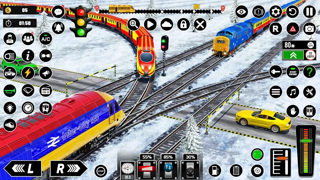 Railway Train Simulator Games  [МОД Меню] Screenshot 3