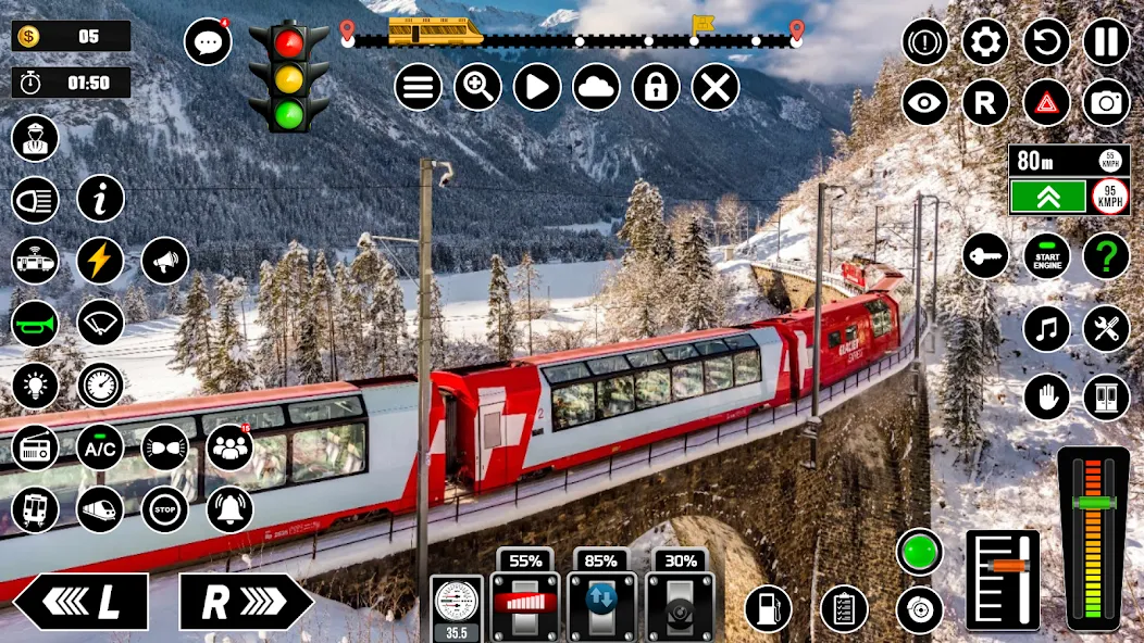 Railway Train Simulator Games  [МОД Меню] Screenshot 5