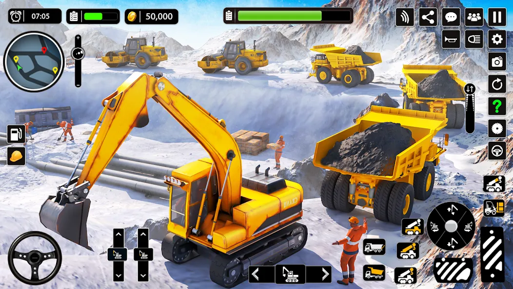 Snow Offroad Construction Game  [МОД Бесконечные деньги] Screenshot 2