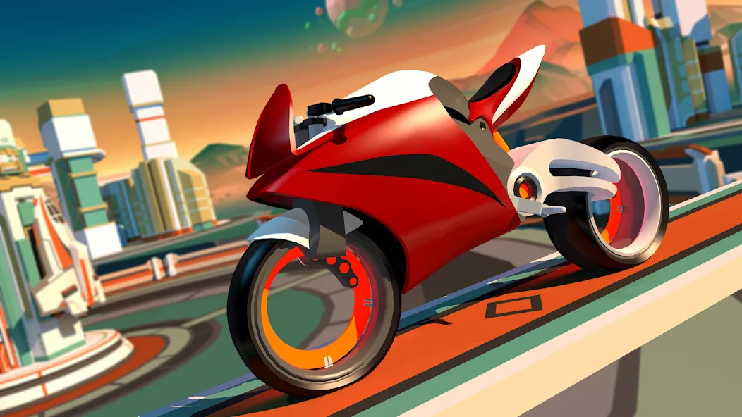 Gravity Rider: Space Bike Race (Гравити Райдер)  [МОД Menu] Screenshot 2