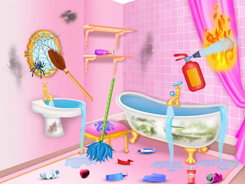 Princess house cleaning advent  [МОД Unlimited Money] Screenshot 5