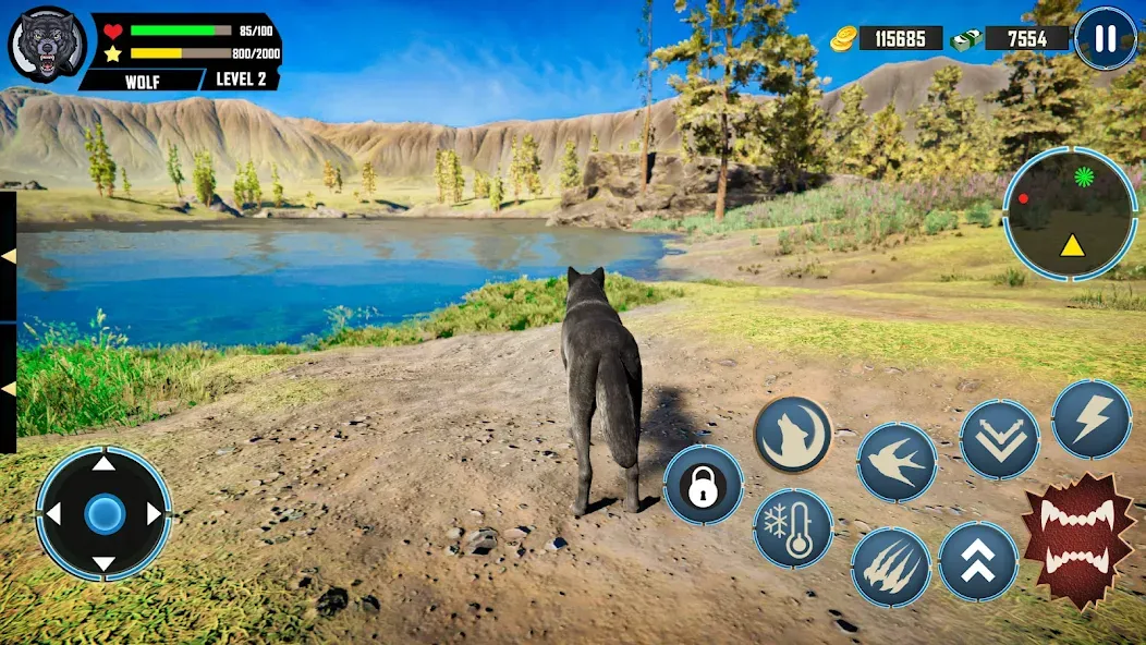 Wild Wolf Simulator Games  [МОД Бесконечные монеты] Screenshot 2