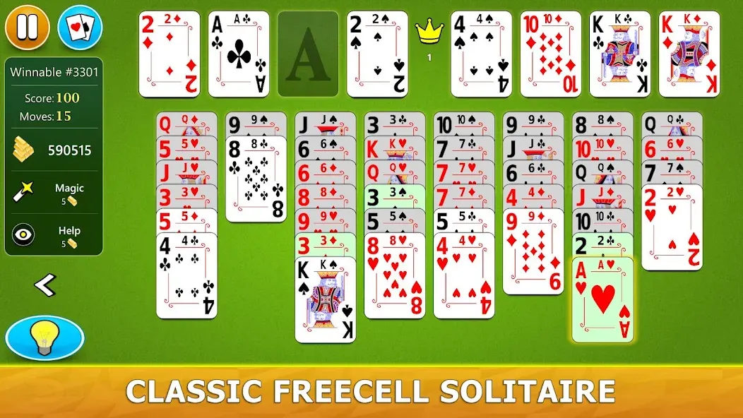 FreeCell Solitaire - Card Game  [МОД Меню] Screenshot 1