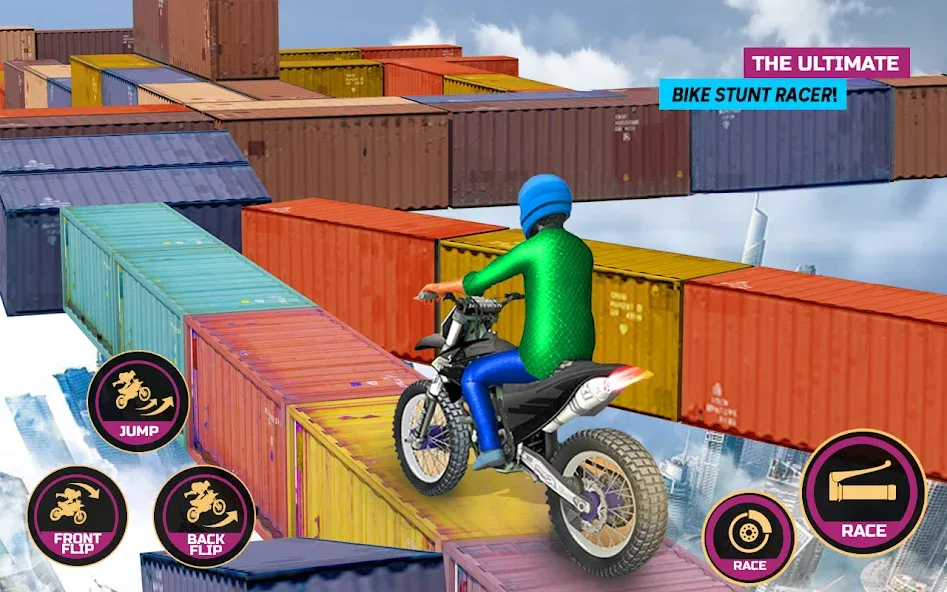 Racing Bike Stunt Games Master (Гонки на мотоциклах Мастер игр в трюки)  [МОД Menu] Screenshot 5