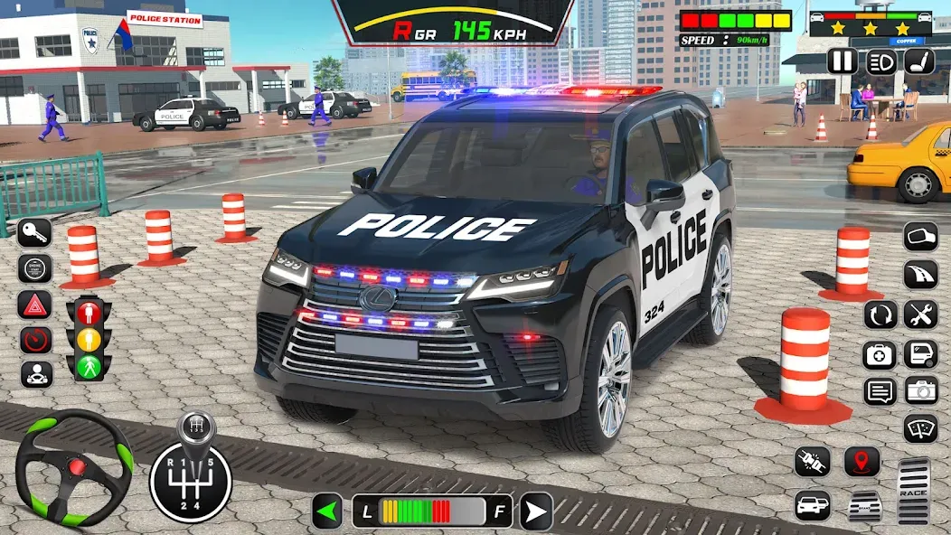 Police Car Driving School Game (Полицейская школа вождения автомобилей)  [МОД Бесконечные монеты] Screenshot 1