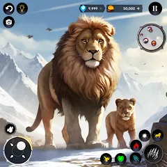 Взломанная Lion Simulator Wild Lion Games  [МОД Menu] - последняя версия apk на Андроид