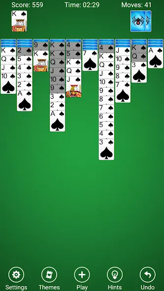 Spider Solitaire  [МОД Бесконечные деньги] Screenshot 1