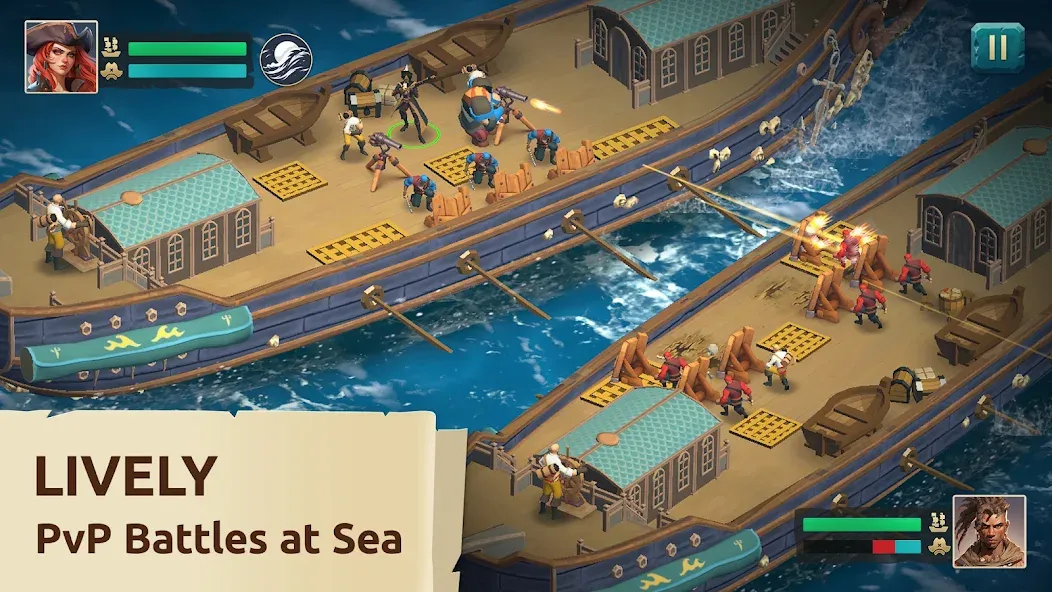 Pirate Ships・Build and Fight  [МОД Бесконечные монеты] Screenshot 1