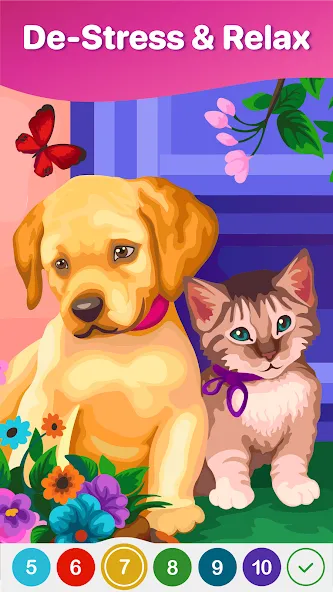 Hey Color Paint by Number Art  [МОД Меню] Screenshot 2