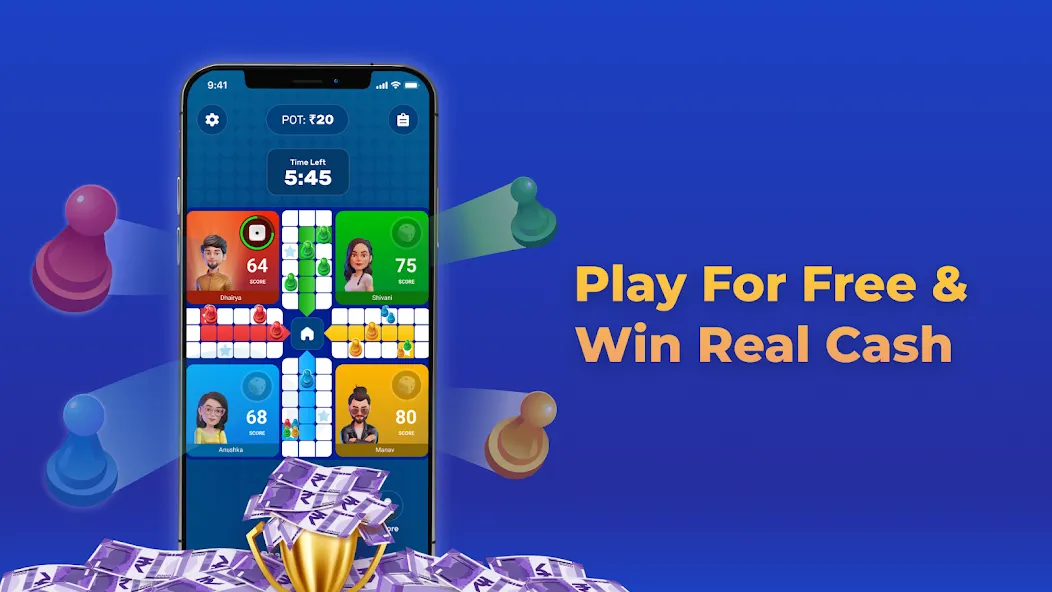 Play Ludo Game Online Win Cash (Людо)  [МОД Бесконечные монеты] Screenshot 1