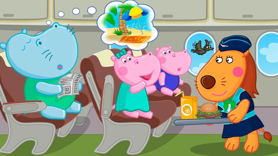 Hippo: Airport Profession Game  [МОД Все открыто] Screenshot 1