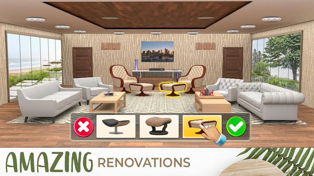 My Home Makeover Design: Games (Мой дизайн ремонта дома)  [МОД Бесконечные монеты] Screenshot 4