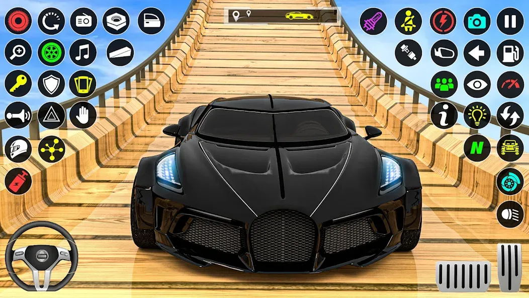 GT Car Stunt Race: Mega Ramps (Джи Ти Кар Стант Рейс)  [МОД Много монет] Screenshot 3