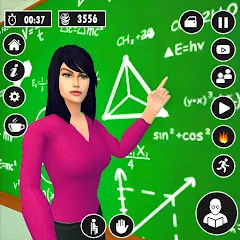 Взломанная High School Teacher Life Game  [МОД Все открыто] - полная версия apk на Андроид