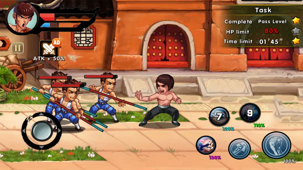 Kung Fu Attack: Final Fight (Кунгфу Атака)  [МОД Меню] Screenshot 2