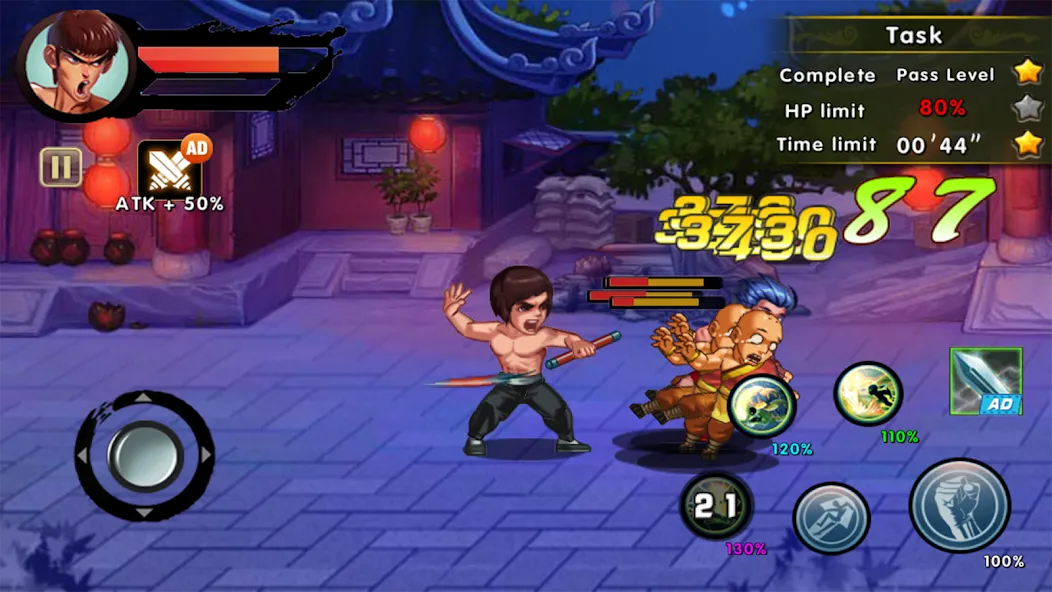 Kung Fu Attack: Final Fight (Кунгфу Атака)  [МОД Меню] Screenshot 3