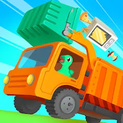 Скачать взлом Dinosaur GarbageTruck:for kids  [МОД Много монет] - стабильная версия apk на Андроид