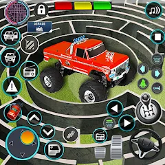 Скачать взломанную Monster Truck Maze Puzzle Game  [МОД Unlocked] - последняя версия apk на Андроид