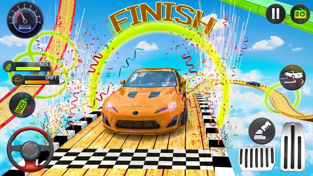 Mega Ramp Car Stunts Race Game  [МОД Меню] Screenshot 4