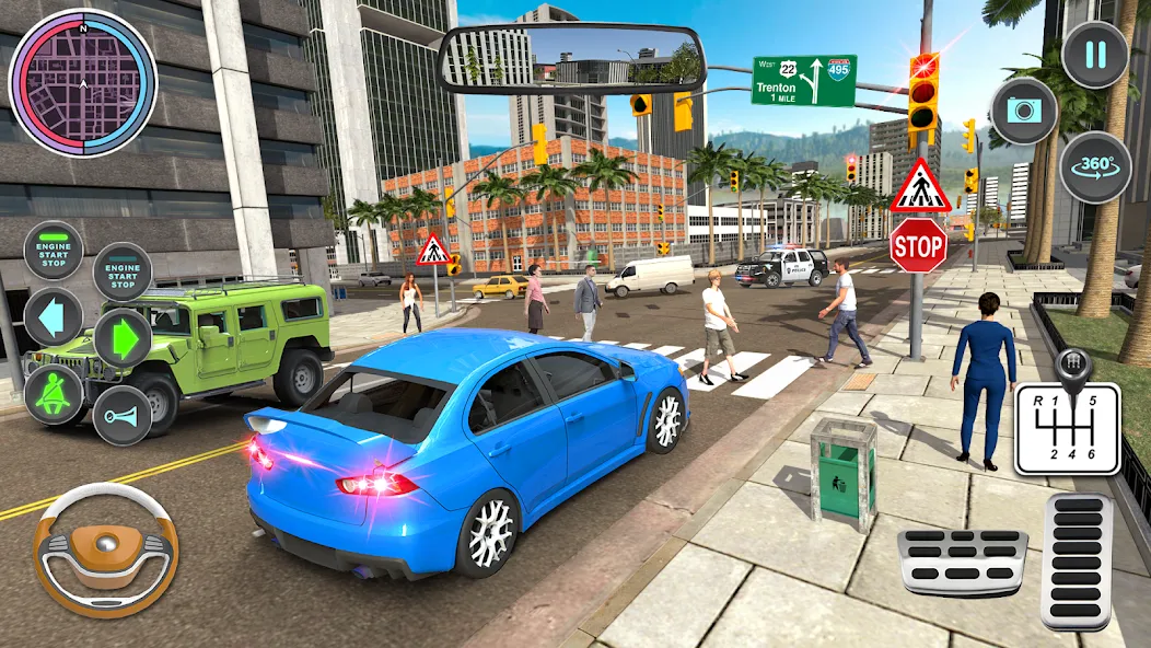 Modern Car Driving School Game  [МОД Бесконечные деньги] Screenshot 3