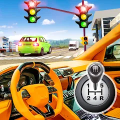 Скачать взломанную Modern Car Driving School Game  [МОД Бесконечные деньги] - последняя версия apk на Андроид