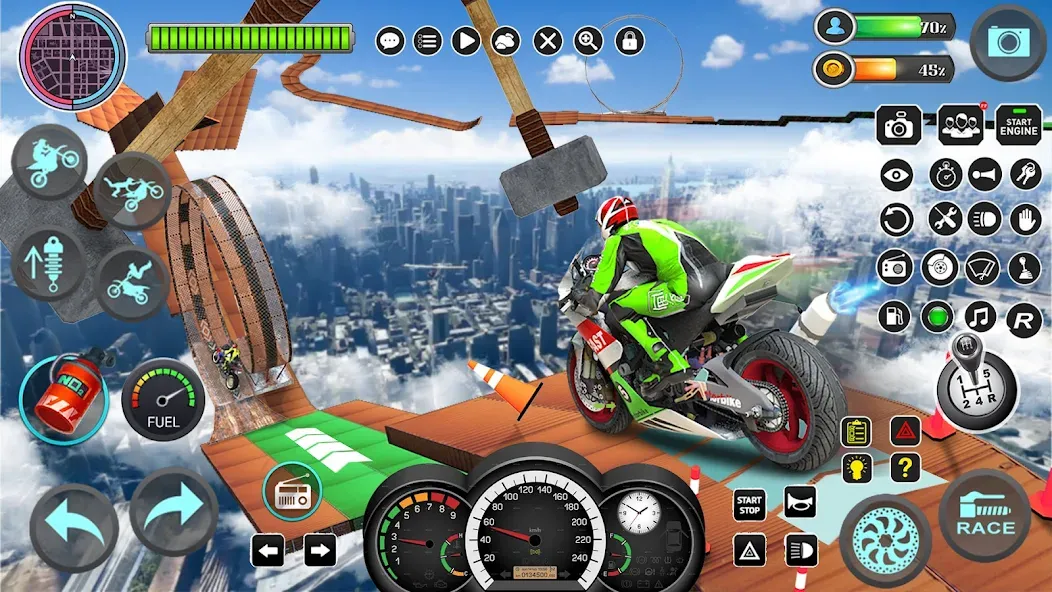 Mega Ramp Bike Stunts Games 3D  [МОД Menu] Screenshot 2