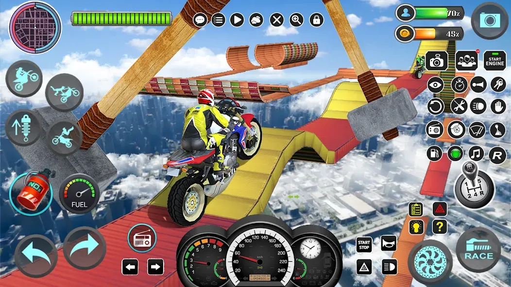 Mega Ramp Bike Stunts Games 3D  [МОД Menu] Screenshot 4