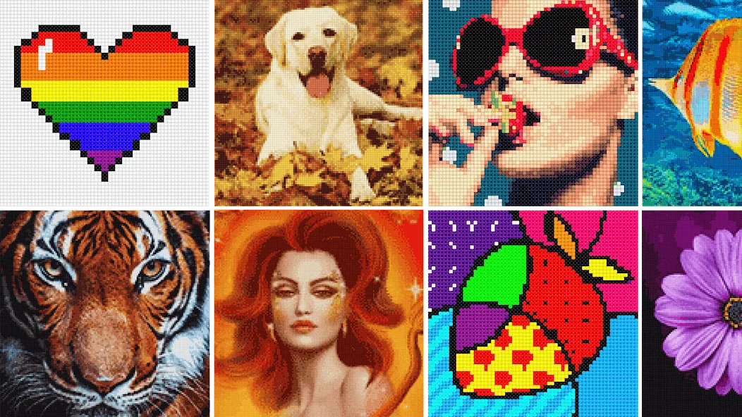 Cross Stitch: Color by Number  [МОД Бесконечные монеты] Screenshot 4