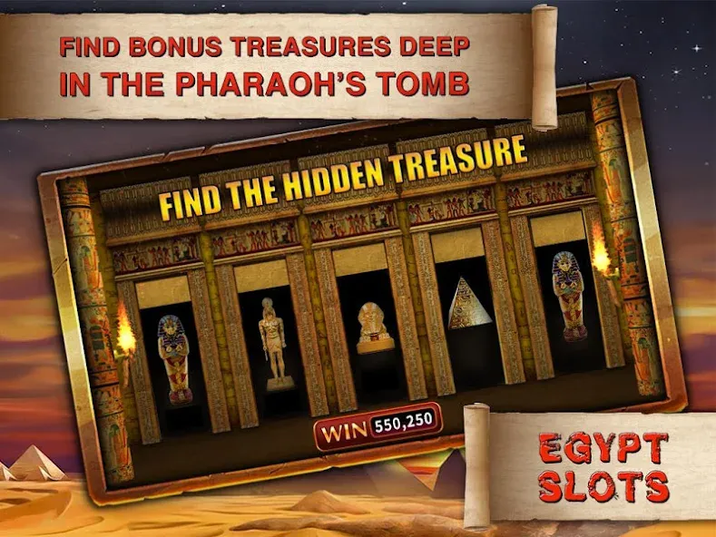 Egypt Slots Casino Machines (Египетские игровые автоматы казино)  [МОД Бесконечные монеты] Screenshot 1