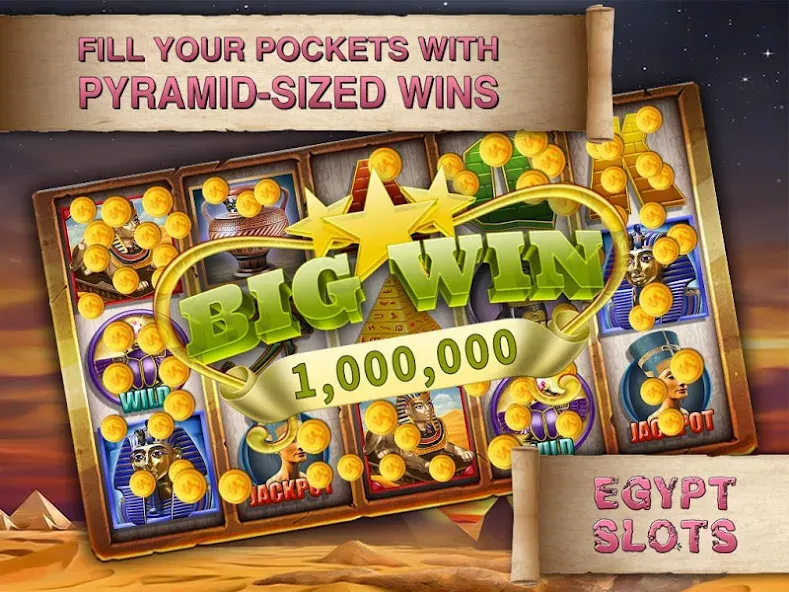 Egypt Slots Casino Machines (Египетские игровые автоматы казино)  [МОД Бесконечные монеты] Screenshot 4