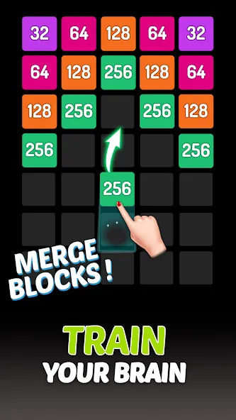 X2 Blocks - 2048 Number Game (Блоки)  [МОД Бесконечные деньги] Screenshot 2