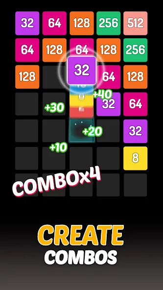 X2 Blocks - 2048 Number Game (Блоки)  [МОД Бесконечные деньги] Screenshot 3