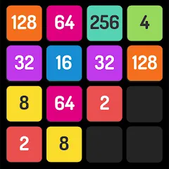 Взломанная X2 Blocks - 2048 Number Game (Блоки)  [МОД Бесконечные деньги] - стабильная версия apk на Андроид