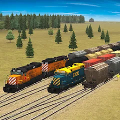 Взлом Train and rail yard simulator (Трейн энд рэйл йард симулятор)  [МОД Все открыто] - последняя версия apk на Андроид