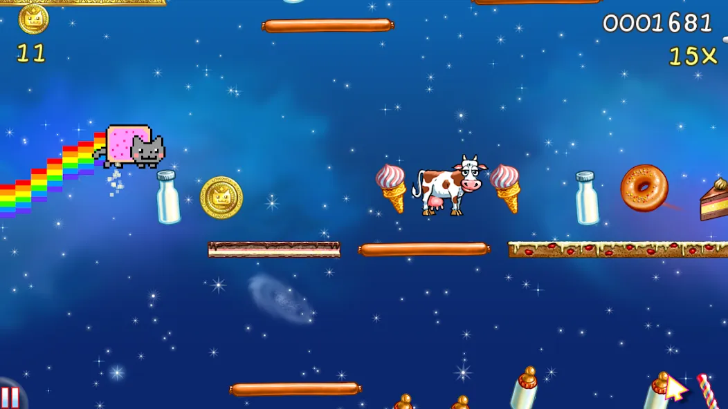 Nyan Cat: Lost In Space (Нян Кэт)  [МОД Unlocked] Screenshot 1