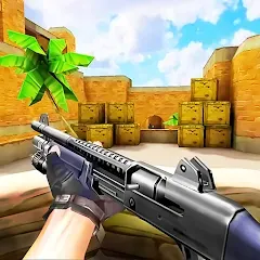 Скачать взломанную Gun Strike: FPS Shooter Game (Каунтер Атак)  [МОД Бесконечные монеты] - полная версия apk на Андроид