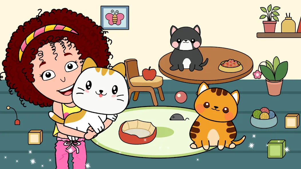 My Cat Town - Tizi Pet Games  [МОД Menu] Screenshot 2