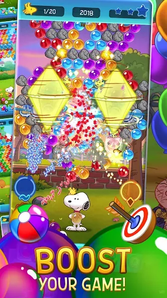 Bubble Shooter - Snoopy POP! (Бабл шутер)  [МОД Бесконечные деньги] Screenshot 4