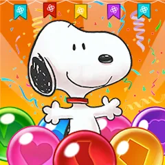 Взломанная Bubble Shooter - Snoopy POP! (Бабл шутер)  [МОД Бесконечные деньги] - последняя версия apk на Андроид