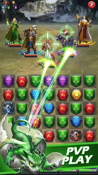 MythWars & Puzzles: RPG Match3  [МОД Меню] Screenshot 3