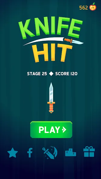 Knife Hit (На русский язык   переводится как Удар ножом)  [МОД Unlimited Money] Screenshot 4